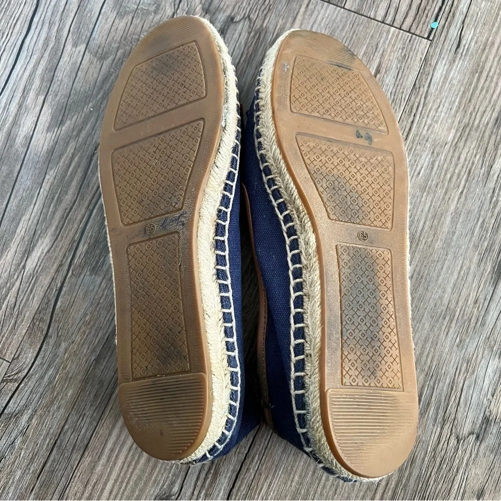 TORY BURCH MARITIME ESPADRILLE ANCHOR NAVY SEA Size 6.5